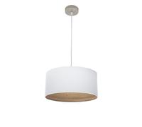 Abrila Tatiana Blanco/Madera Clara - Colgante Moderno 1Xe27 40 Cm