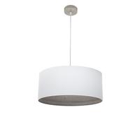 Fabrilamp colgante tatiana 1xe27 niquel/blanco-mad.gris regx50x50 cm