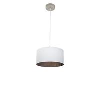 Fabrilamp colgante tatiana 1xe27 niquel/blanco-oxido regx30x30 cm