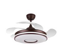 Fabrilamp Ventilador marrón DANI con motor DC y LED integrado