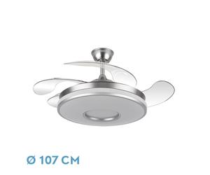 Fabrilamp dani ventilador de techo led para interior, motor dc, 4 aspa