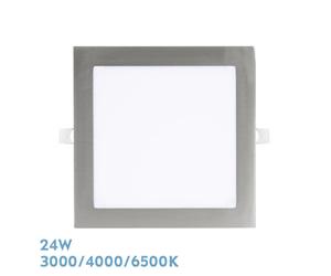 Fabrilamp downlight empotrar abaco 24w 3000-4000-6500k niquel 2160lm c