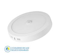 Fabrilamp Downlight Superf.jade 18W 1620lm 3000/4000/6500K Blanco redondo con sensor crepuscular
