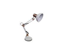 FABRILAMP Flexo Articulable blanco con detalles cobre RUTILO