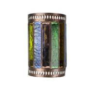 Fabrilamp lampara aplique artesanal casablanca 1xe27 marron/colores 2