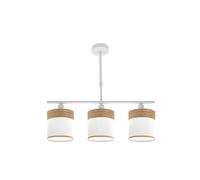 Abrila Cloe Blanco/Madera Clara - Lámpara Moderna 3Xe14