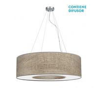 Fabrilamp lampara colgante 4luces modelo haiti cromo/madera gris