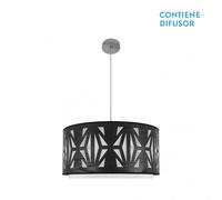 Fabrilamp lampara colgante modelo katerina cromo/madera negra