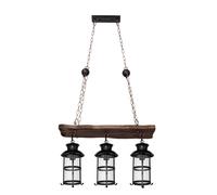 Fabrilamp lampara colgante rustico cortijo 3xe27 marron