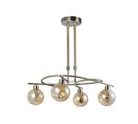 Fabrilamp Lámpara Varanasi 4 luces Moderna Cuero 50x32 cm
