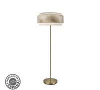 Fabrilamp lámpara de pie salon nepal 3p 1xe27 cuero/blanco/oro 40d