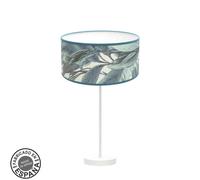Fabrilamp lámpara de sobremesa alto argel 1xe27 blanco/hoja azul 30d