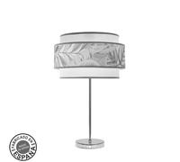 Fabrilamp lámpara de sobremesa alto camerun 1xe27 cromo/blanco/gris 3