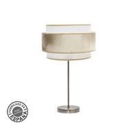 Fabrilamp lámpara de sobremesa alto nepal 1xe27 cuero/blanco/oro 30d