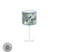 Fabrilamp lámpara de sobremesa argel 1xe14 blanco/hoja azul 17d