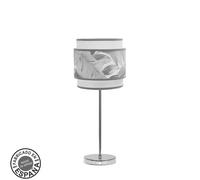 Fabrilamp lámpara de sobremesa camerun 1xe14 cromo/blanco/gris 18d