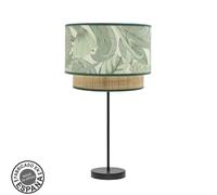 Fabrilamp lámpara de sobremesa grande congo 1xe27 negro/verde-natural