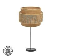 Fabrilamp lámpara de sobremesa grande samoa 1xe27 negro/camel 30d