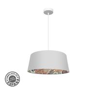 Abrila Tunez Blanco/Blanco-Estampado - Colgante Moderno 1Xe27 50 Cm
