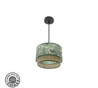 Fabrilamp lámpara de techo colgante congo 30d 1xe27 negro/verde-natur
