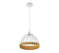 Fabrilamp lámpara de techo colgante gaston 1xe27 blanco/natural 25d