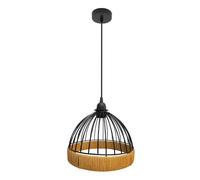 Fabrilamp lámpara de techo colgante gaston 1xe27 negro/natural 25d