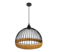 Fabrilamp lámpara de techo colgante gaston 1xe27 negro/natural 36d