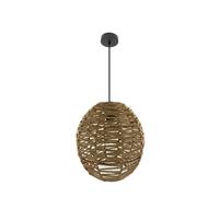 Fabrilamp lámpara de techo colgante isola 1xe27 negro/natural regx30x