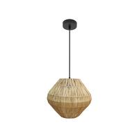 Fabrilamp lámpara de techo colgante nael 1xe27 negro/natural 30d