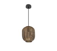 Fabrilamp lámpara de techo colgante trikala negro/cuero envejecido 1x