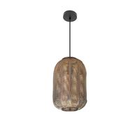 Fabrilamp lámpara de techo colgante trikala negro/cuero envejecido 26
