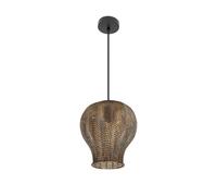 Fabrilamp lámpara de techo colgante trikala negro/cuero envejecido 29