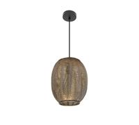 Fabrilamp lámpara de techo colgante trikala negro/cuero envejecido 30