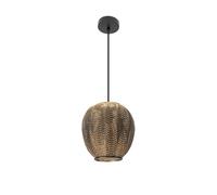 Fabrilamp lámpara de techo colgante trikala negro/cuero envejecido re