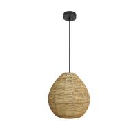 Fabrilamp lámpara de techo colgante vitox 1xe27 negro/natural 35d