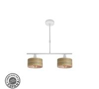 Fabrilamp lampara gilda 2xe14 blanco/madera clara regx43x14 cm