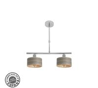 Fabrilamp lampara gilda 2xe14 cromo/madera gris regx43x14 cm
