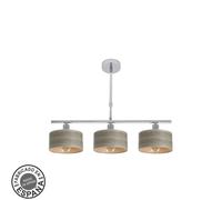 Fabrilamp lampara gilda 3xe14 cromo/madera gris regx55x14 cm