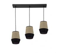Fabrilamp lampara lineal 3 luces campana saco/negro regulable