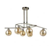 Fabrilamp lampara modelo varanasi cuero de 6 luces