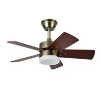 Fabrilamp Marta Ventilador de Techo con Motor DC Cuero