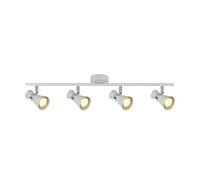FABRILAMP Novedad Regleta MAXIMO 4 focos para baño, blanco-cromo