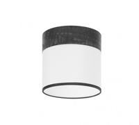 Fabrilamp pantalla cloe de madera blanco/negro e14 (Ø14 x 14 x 14 cm)