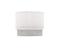 Fabrilamp pantalla de mesa kenya e14 blanco/gris (Ø18 x 16 x 15 cm),