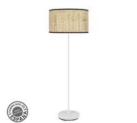 Fabrilamp pie de salón 1xe27 blanco cañizo oscuro 163x40x40cm moda