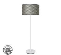 Fabrilamp pie de salón 1xe27 blanco tetris gris 163x40x40cm moda