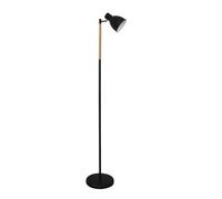Fabrilamp pie de salon afocar 1xe27 negro/haya orientable 140x25x25 cm