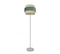 Fabrilamp pie de salon reyes 1xe27 cromo/natural-verde 160x40x40 cm