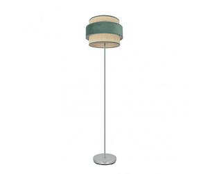 Fabrilamp pie de salon reyes 1xe27 cromo/natural-verde 160x40x40 cm