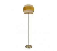 Fabrilamp pie de salon reyes 1xe27 cuero/natural-yema 160x40x40 cm
